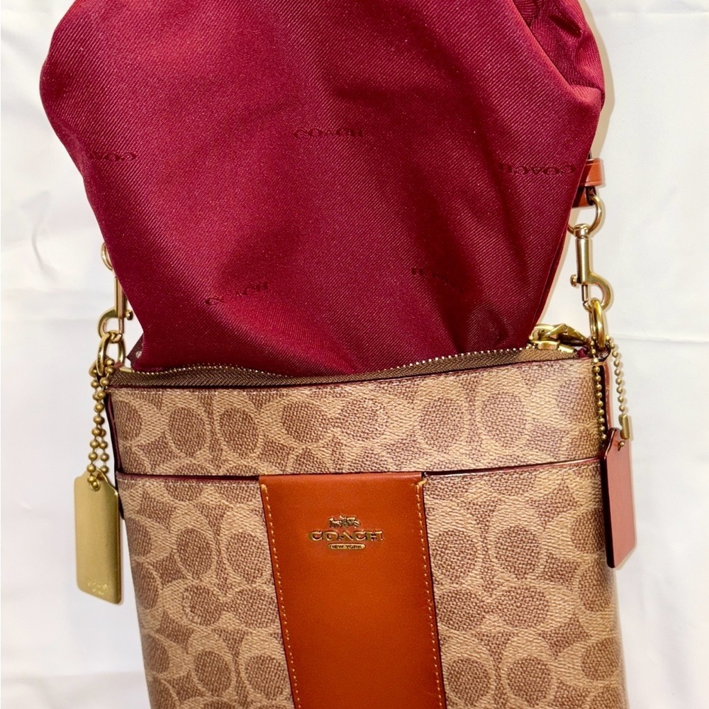 Coach Kitt Messenger
Crossbody In Tan and Rust - Picture 5 of 14
